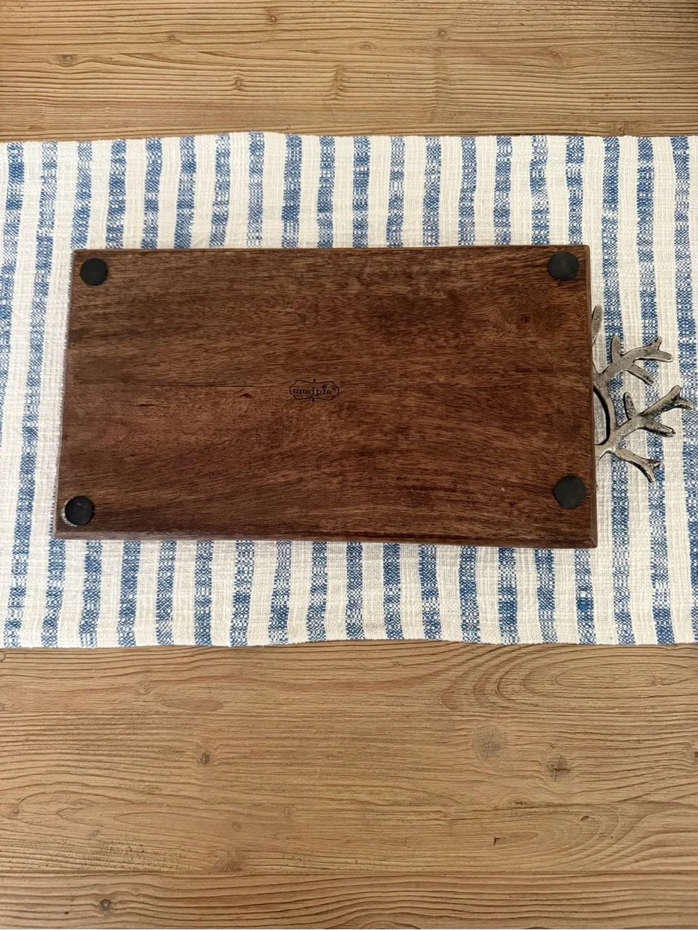 Mud Pie Starfish Wood Board Coastal Serving Tray